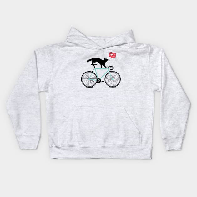 Bianchi Road Bike Kids Hoodie by Crooked Skull